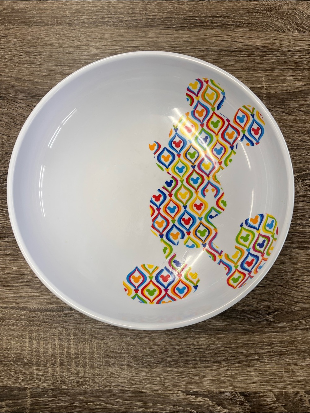 Disney platter Multicolor Mickey 12” serving bowl colorful mosaic collection.